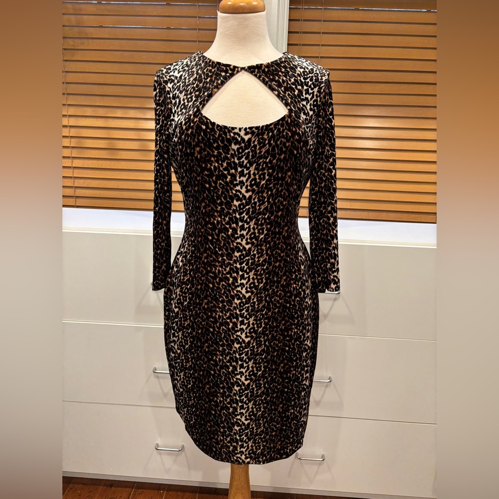 Cache Cheetah Print Midi Dress - Size 10